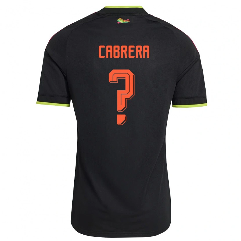 Danxen Kvinnor Peru Kenji Cabrera #0 Svart Gul Rosa Bortatröja Matchtröjor 26-28 Tröjor T-Tröja