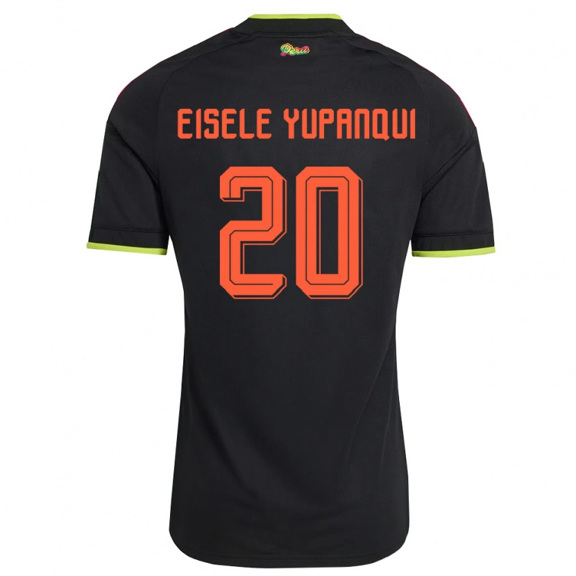 Danxen Kvinnor Peru Philipp Eisele Yupanqui #20 Svart Gul Rosa Bortatröja Matchtröjor 26-28 Tröjor T-Tröja