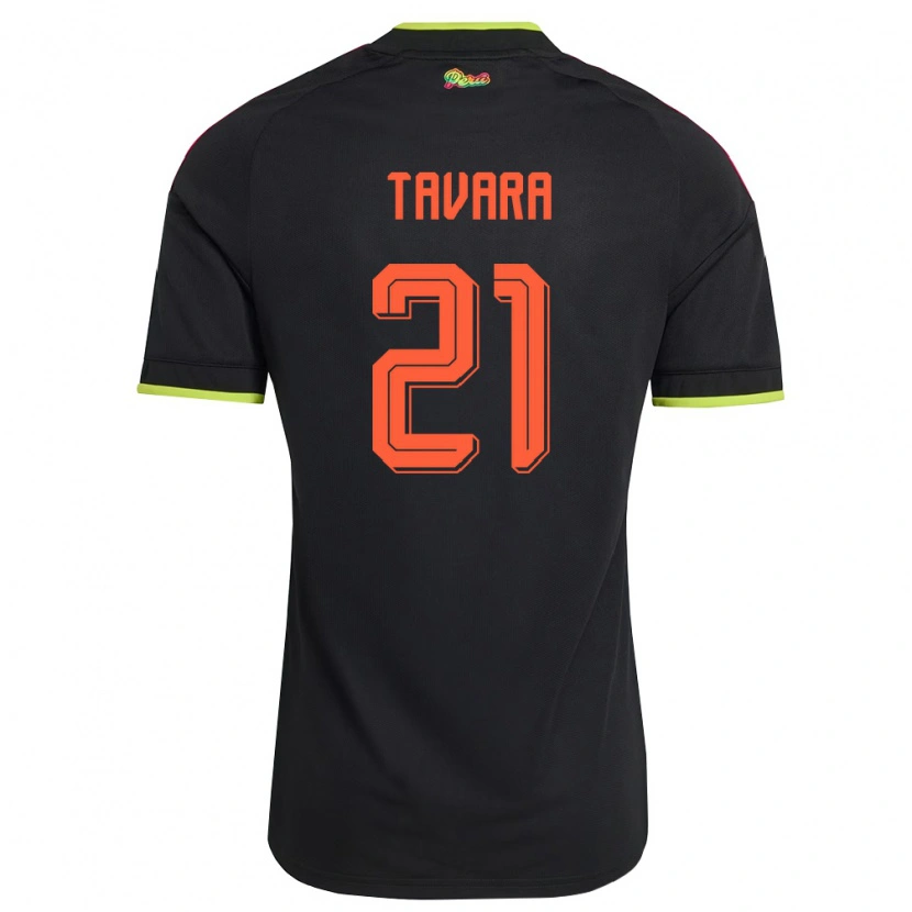 Danxen Kvinnor Peru Martín Távara #21 Svart Gul Rosa Bortatröja Matchtröjor 26-28 Tröjor T-Tröja