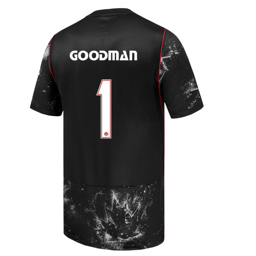 Danxen Kvinnor Kanada Owen Goodman #1 Svart Vit Röd Bortatröja Matchtröjor 26-28 Tröjor T-Tröja