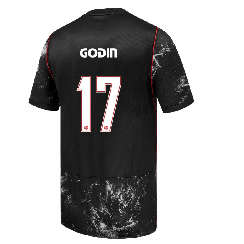 Danxen Kvinnor Kanada Étienne Godin #17 Svart Vit Röd Bortatröja Matchtröjor 26-28 Tröjor T-Tröja