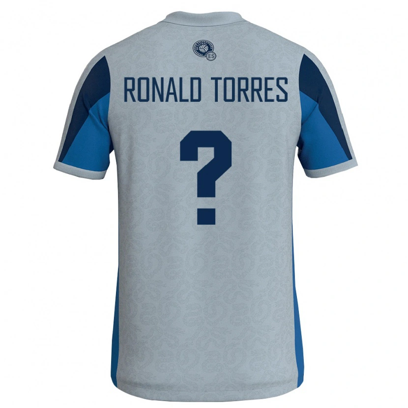 Danxen Kvinnor El Salvador Ronald Torres #0 Vit Himmelblå Bortatröja Matchtröjor 26-28 Tröjor T-Tröja