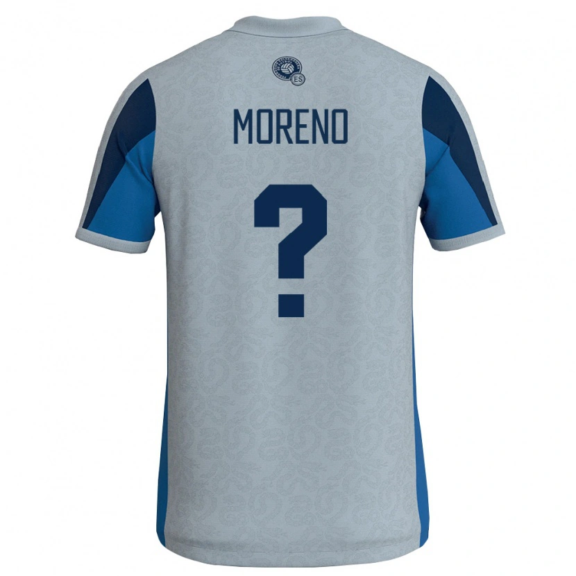 Danxen Kvinnor El Salvador Amando Moreno #0 Vit Himmelblå Bortatröja Matchtröjor 26-28 Tröjor T-Tröja