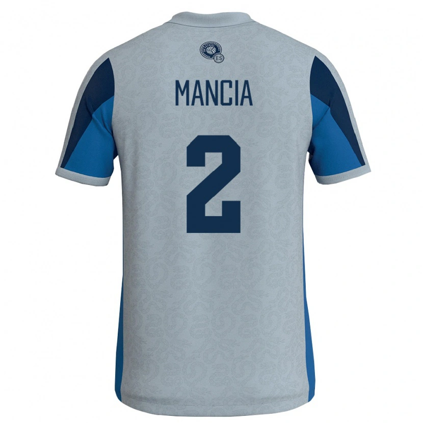 Danxen Kvinnor El Salvador Steven Mancia #2 Vit Himmelblå Bortatröja Matchtröjor 26-28 Tröjor T-Tröja