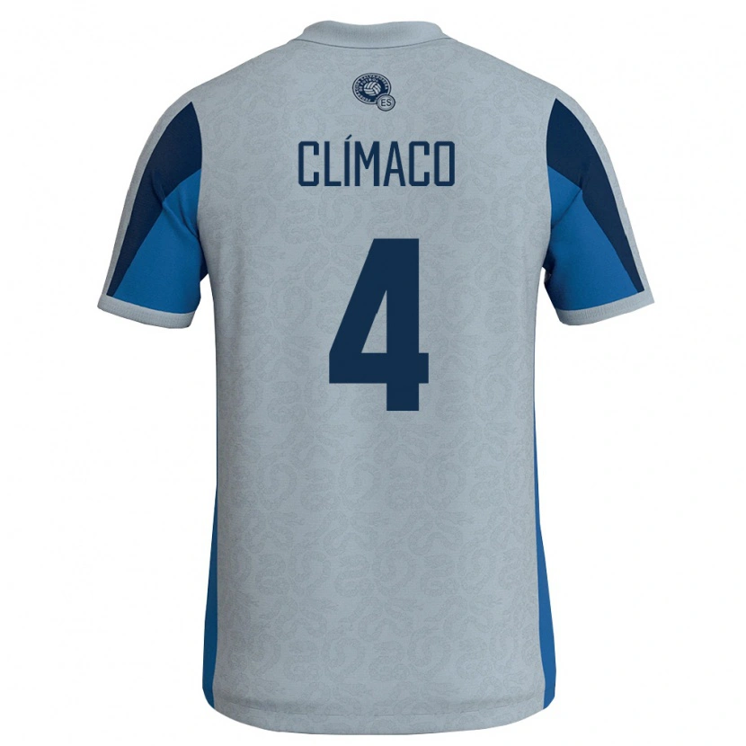 Danxen Kvinnor El Salvador Adán Clímaco #4 Vit Himmelblå Bortatröja Matchtröjor 26-28 Tröjor T-Tröja