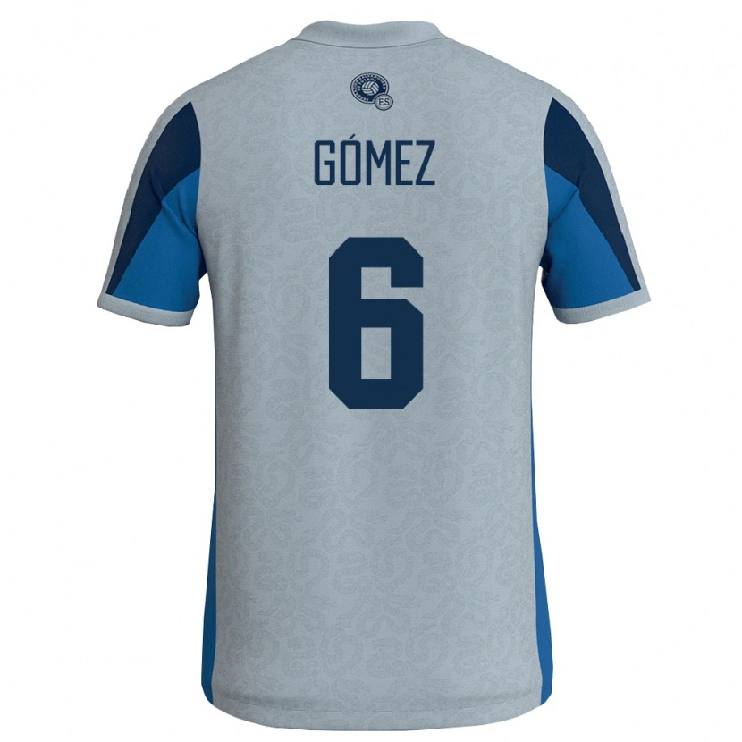 Danxen Kvinnor El Salvador Azyk Gómez #6 Vit Himmelblå Bortatröja Matchtröjor 26-28 Tröjor T-Tröja