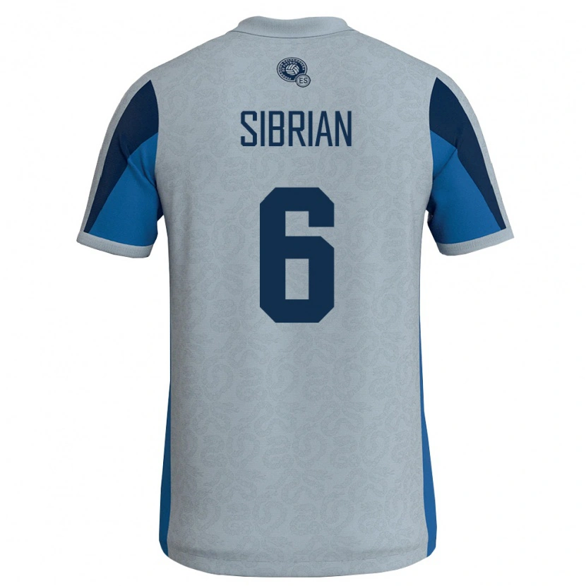 Danxen Kvinnor El Salvador David Sibrian #6 Vit Himmelblå Bortatröja Matchtröjor 26-28 Tröjor T-Tröja