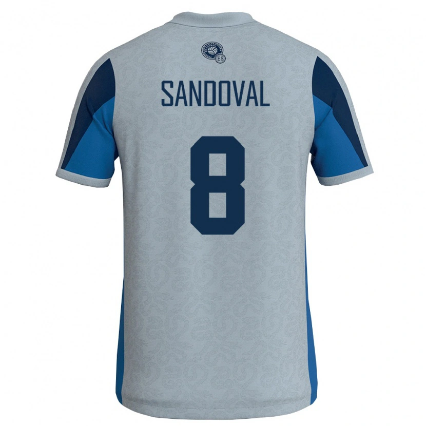 Danxen Kvinnor El Salvador Emerson Sandoval #8 Vit Himmelblå Bortatröja Matchtröjor 26-28 Tröjor T-Tröja