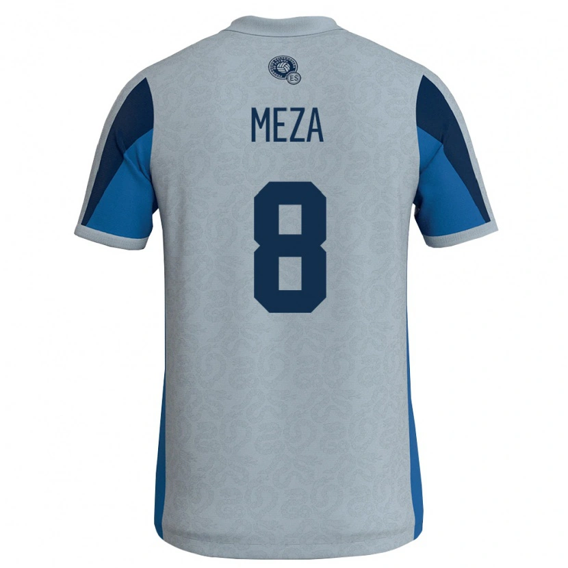 Danxen Kvinnor El Salvador Victoria Meza #8 Vit Himmelblå Bortatröja Matchtröjor 26-28 Tröjor T-Tröja