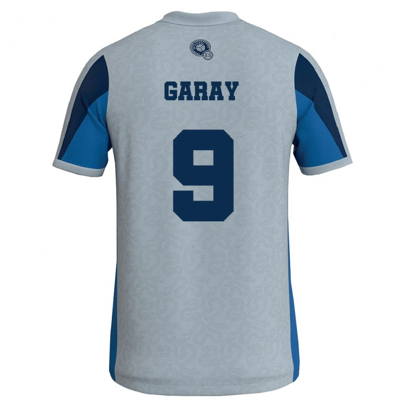 Danxen Kvinnor El Salvador Carlos Garay #9 Vit Himmelblå Bortatröja Matchtröjor 26-28 Tröjor T-Tröja