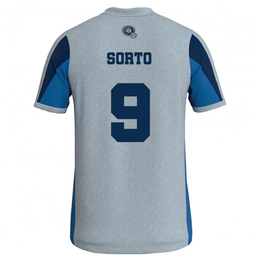 Danxen Kvinnor El Salvador Andrew Sorto #9 Vit Himmelblå Bortatröja Matchtröjor 26-28 Tröjor T-Tröja