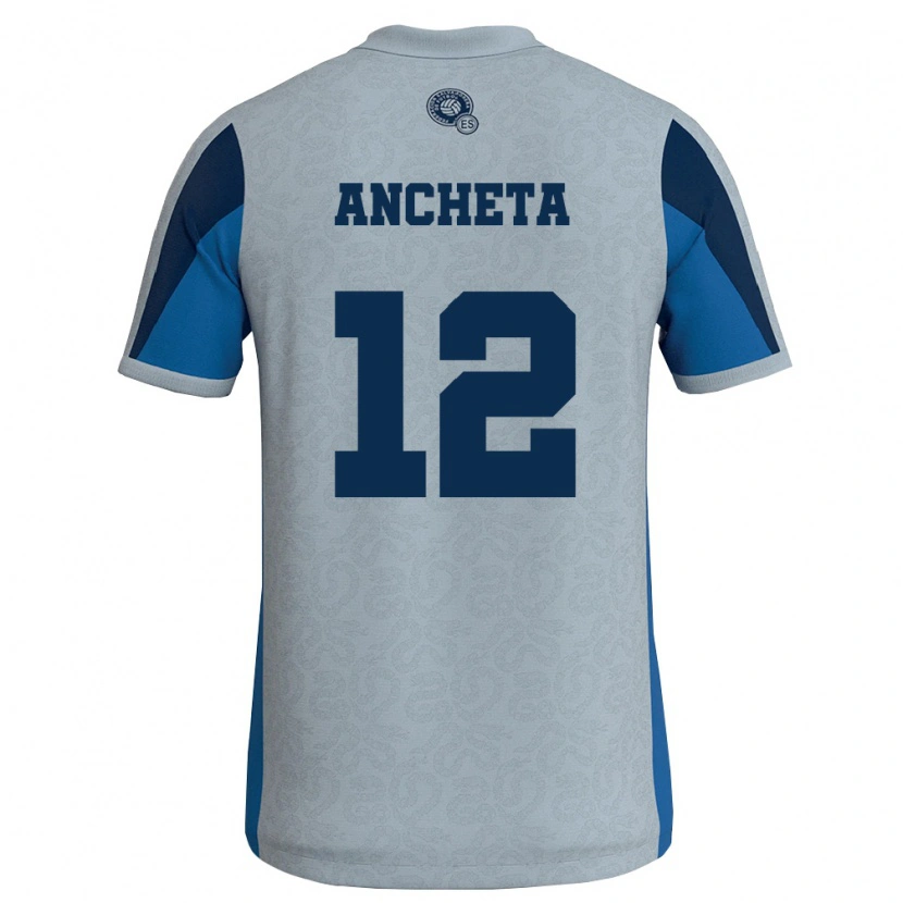 Danxen Kvinnor El Salvador Jeffren Ancheta #12 Vit Himmelblå Bortatröja Matchtröjor 26-28 Tröjor T-Tröja
