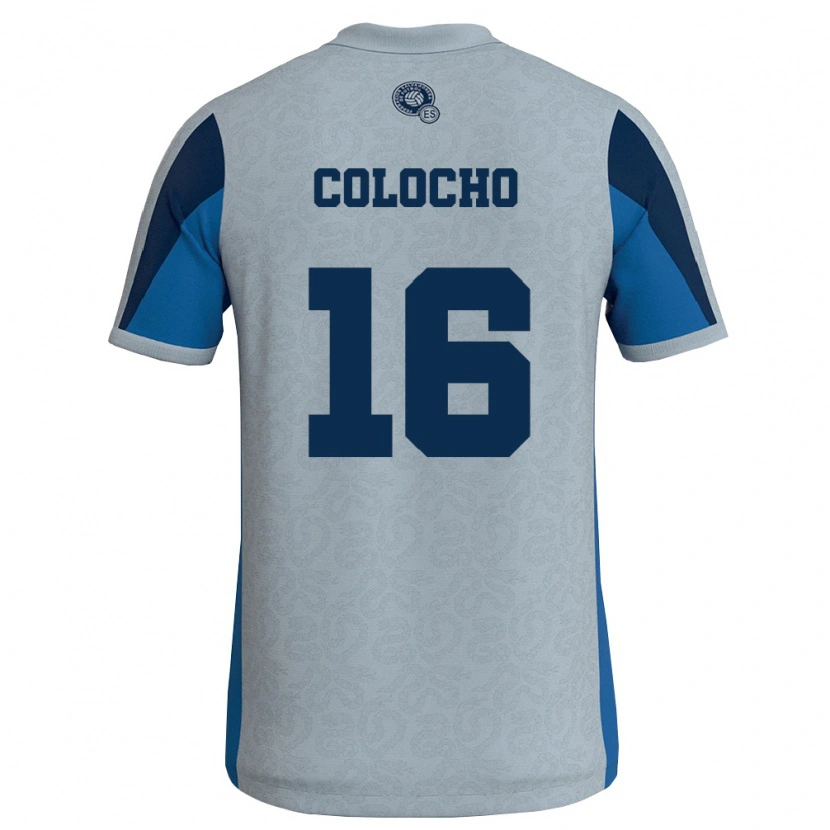 Danxen Kvinnor El Salvador Aiden Colocho #16 Vit Himmelblå Bortatröja Matchtröjor 26-28 Tröjor T-Tröja