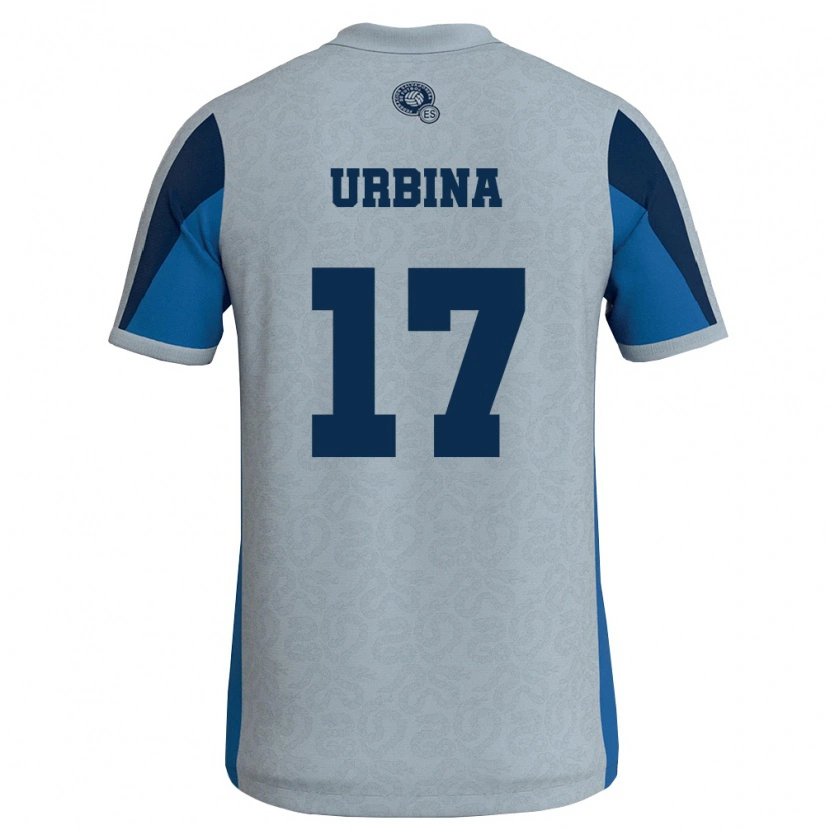 Danxen Kvinnor El Salvador Melvin Urbina #17 Vit Himmelblå Bortatröja Matchtröjor 26-28 Tröjor T-Tröja