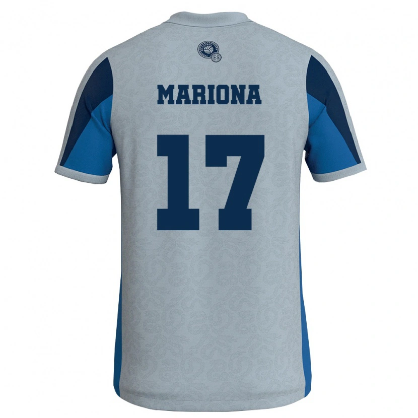 Danxen Kvinnor El Salvador Sergio Mariona #17 Vit Himmelblå Bortatröja Matchtröjor 26-28 Tröjor T-Tröja