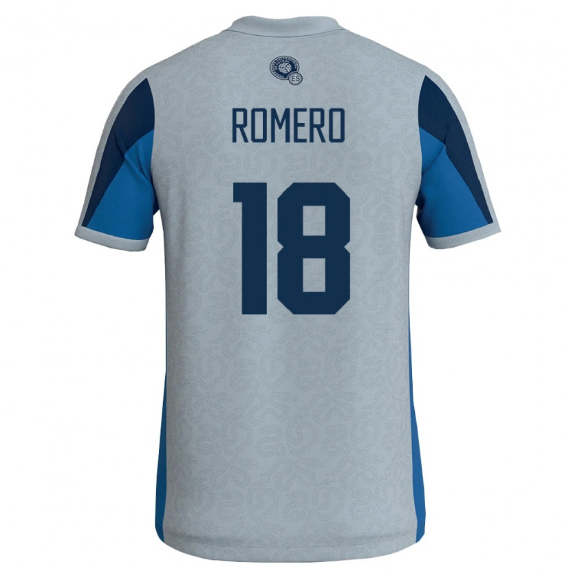 Danxen Kvinnor El Salvador Tomás Romero #18 Vit Himmelblå Bortatröja Matchtröjor 26-28 Tröjor T-Tröja