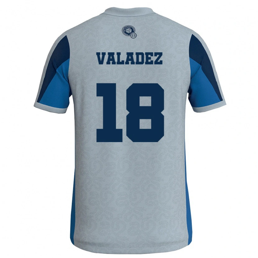 Danxen Kvinnor El Salvador Samantha Valadez #18 Vit Himmelblå Bortatröja Matchtröjor 26-28 Tröjor T-Tröja