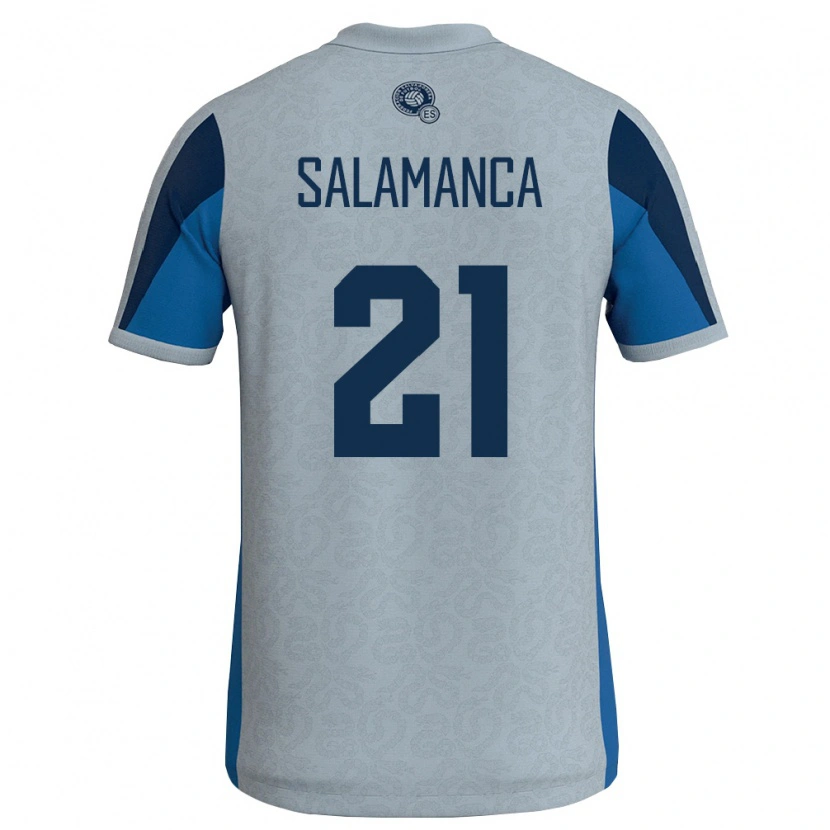 Danxen Kvinnor El Salvador Sneijder Salamanca #21 Vit Himmelblå Bortatröja Matchtröjor 26-28 Tröjor T-Tröja