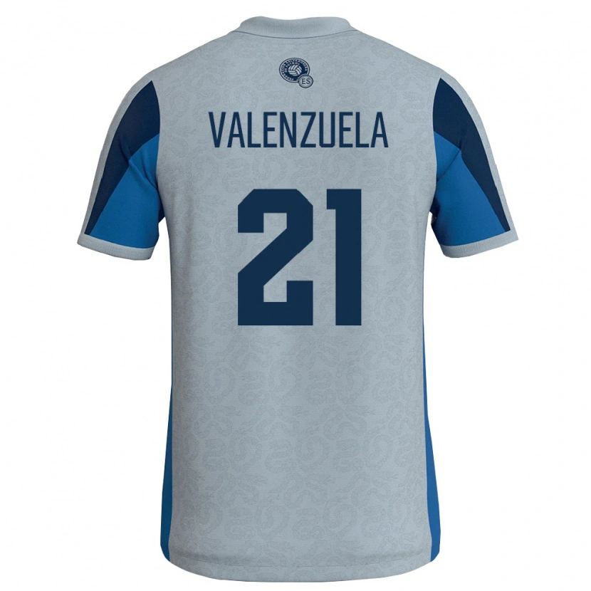 Danxen Kvinnor El Salvador Ana Valenzuela #21 Vit Himmelblå Bortatröja Matchtröjor 26-28 Tröjor T-Tröja