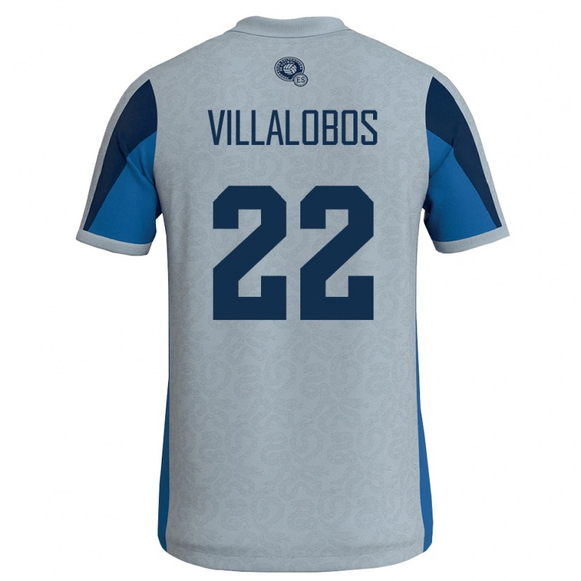 Danxen Kvinnor El Salvador Benjí Villalobos #22 Vit Himmelblå Bortatröja Matchtröjor 26-28 Tröjor T-Tröja