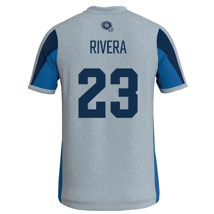 Danxen Kvinnor El Salvador Noel Rivera #23 Vit Himmelblå Bortatröja Matchtröjor 26-28 Tröjor T-Tröja