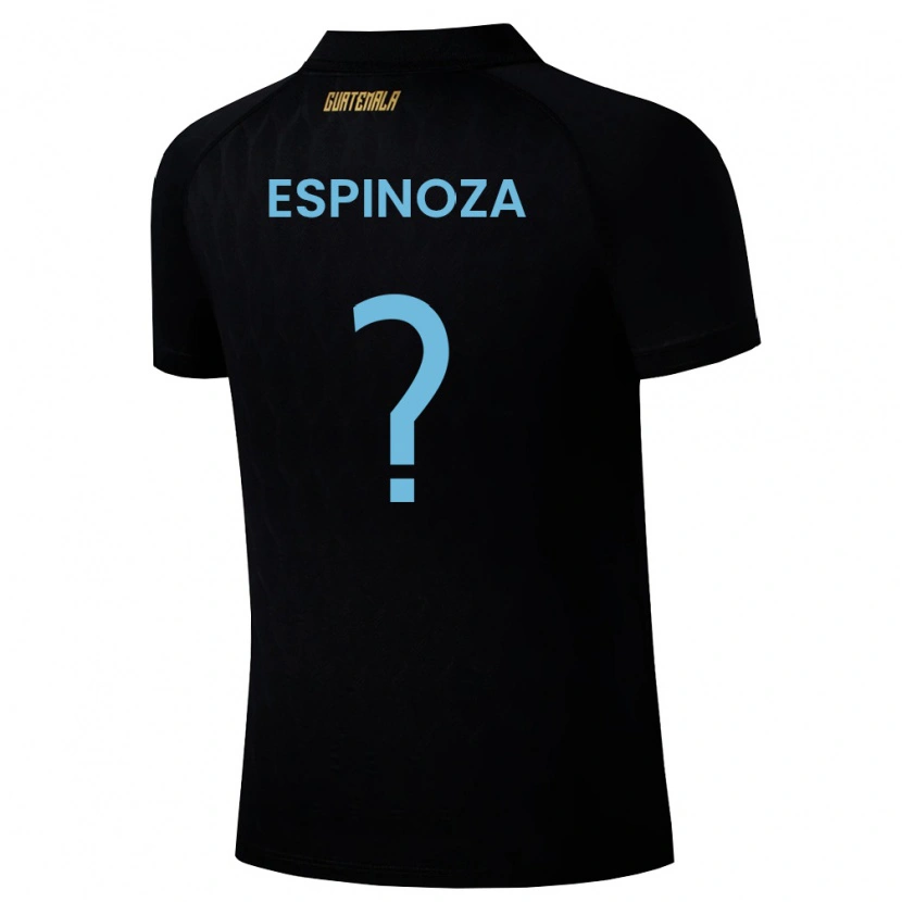 Danxen Kvinnor Gwatemala José Espinoza #0 Svart Himmelblå Vit Bortatröja Matchtröjor 26-28 Tröjor T-Tröja