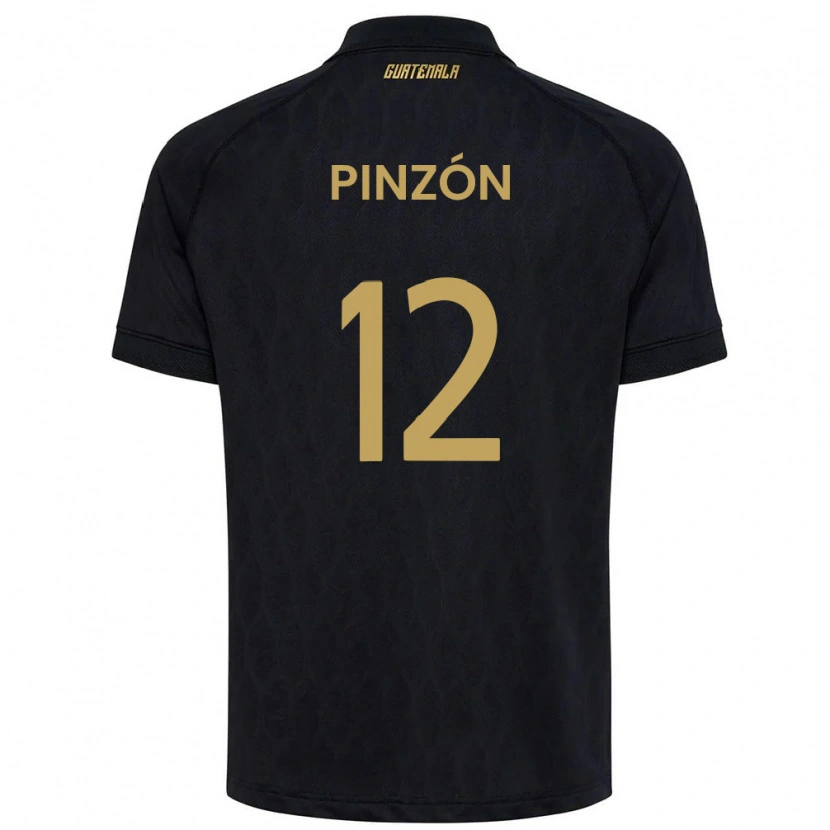Danxen Kvinnor Gwatemala Alex Pinzón #12 Svart Himmelblå Vit Bortatröja Matchtröjor 26-28 Tröjor T-Tröja