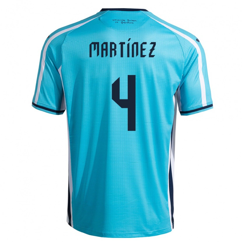 Danxen Kvinnor Honduras Julián Martínez #4 Himmelblå Marin Bortatröja Matchtröjor 26-28 Tröjor T-Tröja
