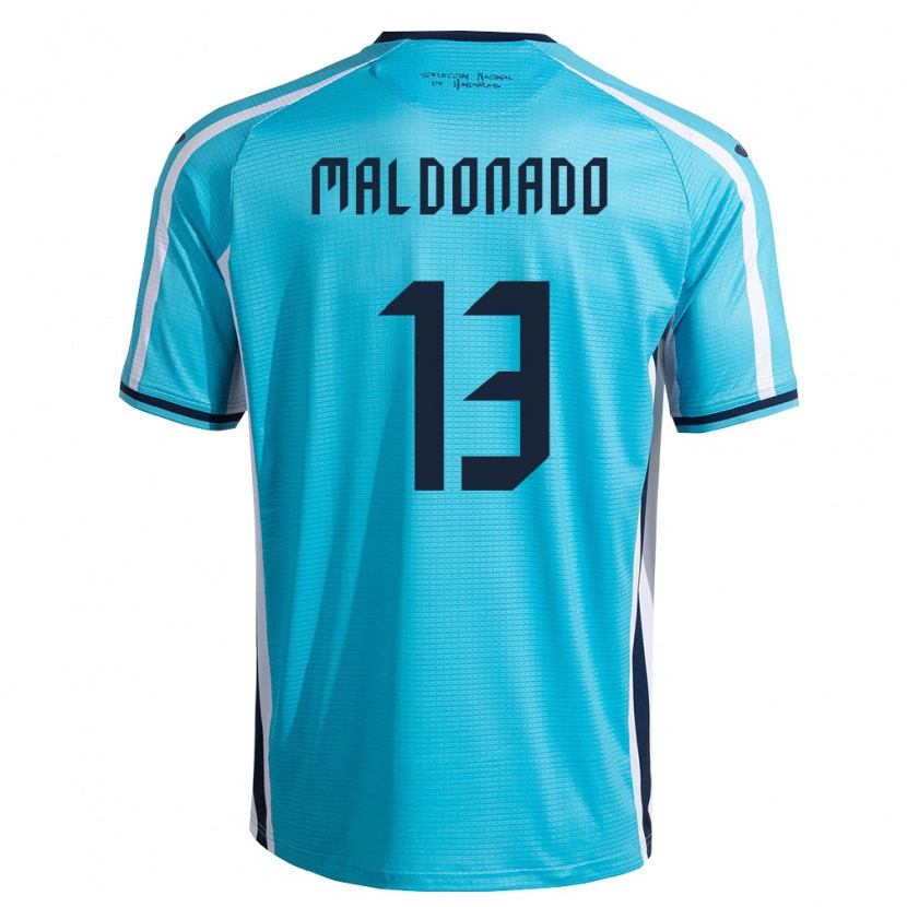 Danxen Kvinnor Honduras Edwin Maldonado #13 Himmelblå Marin Bortatröja Matchtröjor 26-28 Tröjor T-Tröja