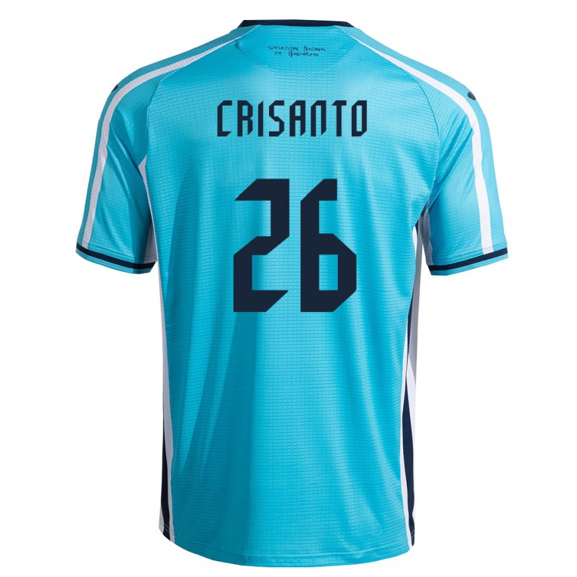 Danxen Kvinnor Honduras Luis Crisanto #26 Himmelblå Marin Bortatröja Matchtröjor 26-28 Tröjor T-Tröja