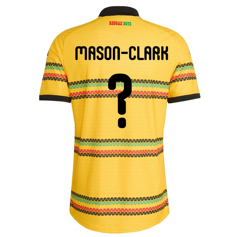 Danxen Barn Jamaica Ephron Mason-Clark #0 Gul Svart Grön Hemmatröja Matchtröjor 26-28 Tröjor T-Tröja