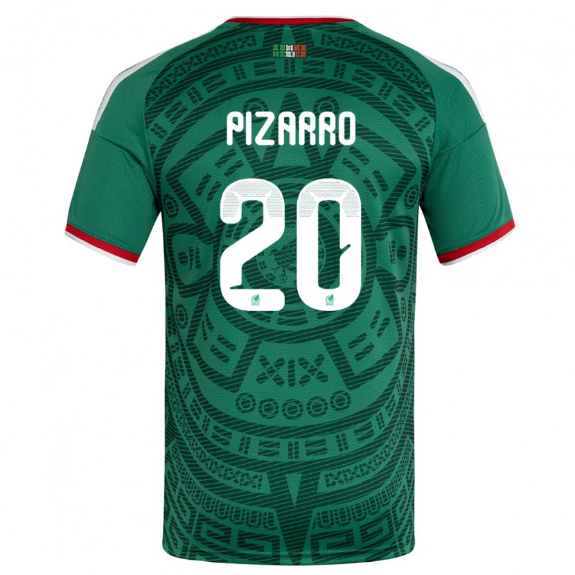 Danxen Barn Mexiko Rodolfo Pizarro #20 Grön Vit Röd Hemmatröja Matchtröjor 26-28 Tröjor T-Tröja