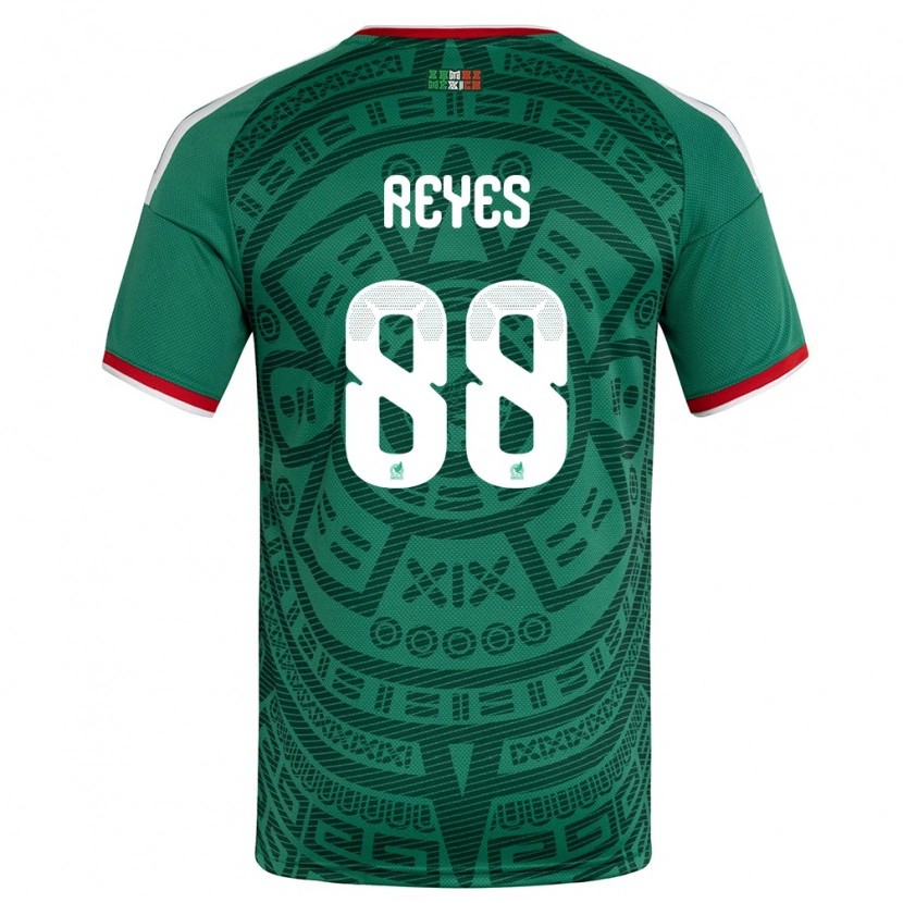Danxen Barn Mexiko Maricarmen Reyes #88 Grön Vit Röd Hemmatröja Matchtröjor 26-28 Tröjor T-Tröja