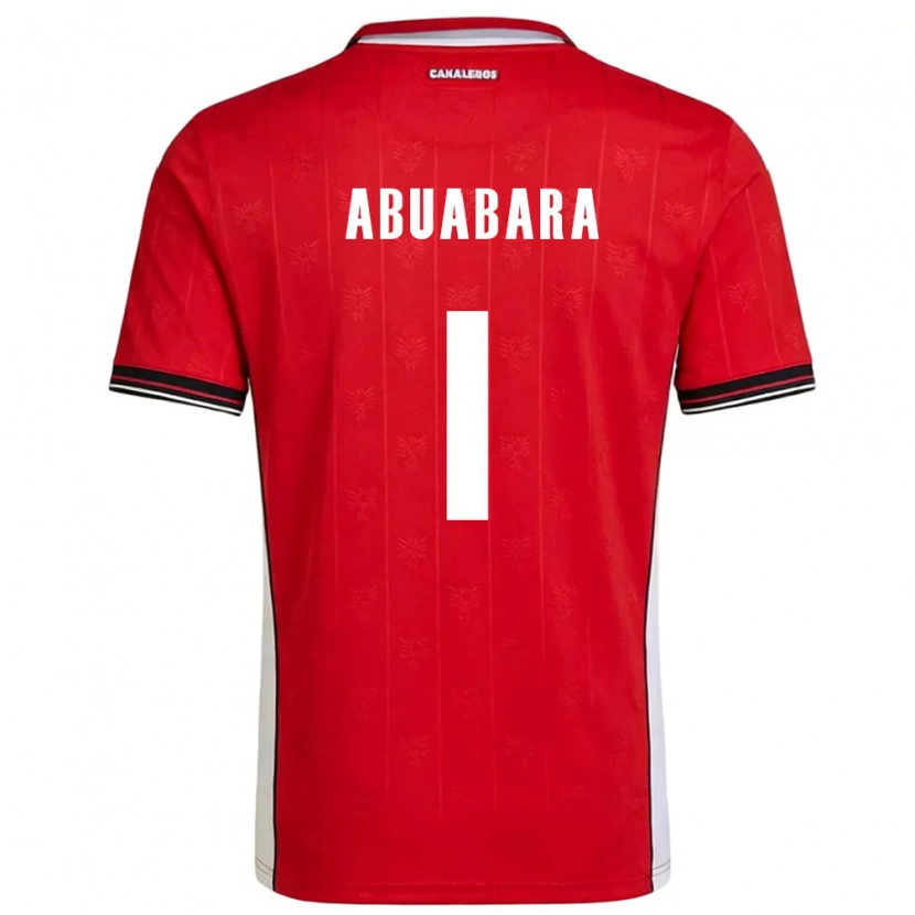 Danxen Barn Panama Isaías Abuabara #1 Röd Brun Vit Hemmatröja Matchtröjor 26-28 Tröjor T-Tröja