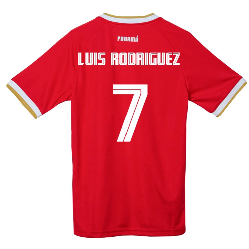 Danxen Barn Panama José Luis Rodríguez #7 Röd Brun Vit Hemmatröja Matchtröjor 26-28 Tröjor T-Tröja