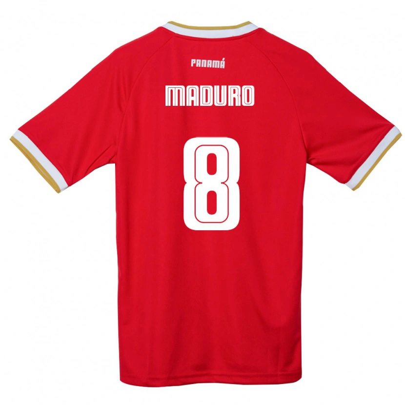 Danxen Barn Panama Alfredo Maduro #8 Röd Brun Vit Hemmatröja Matchtröjor 26-28 Tröjor T-Tröja