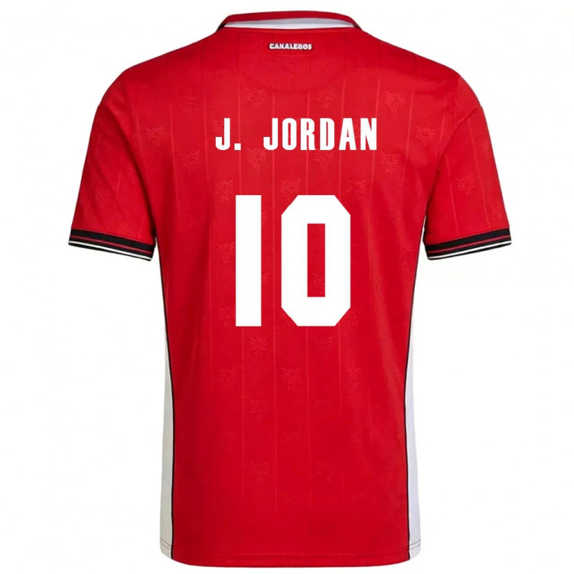 Danxen Barn Panama Jasio Jordan #10 Röd Brun Vit Hemmatröja Matchtröjor 26-28 Tröjor T-Tröja