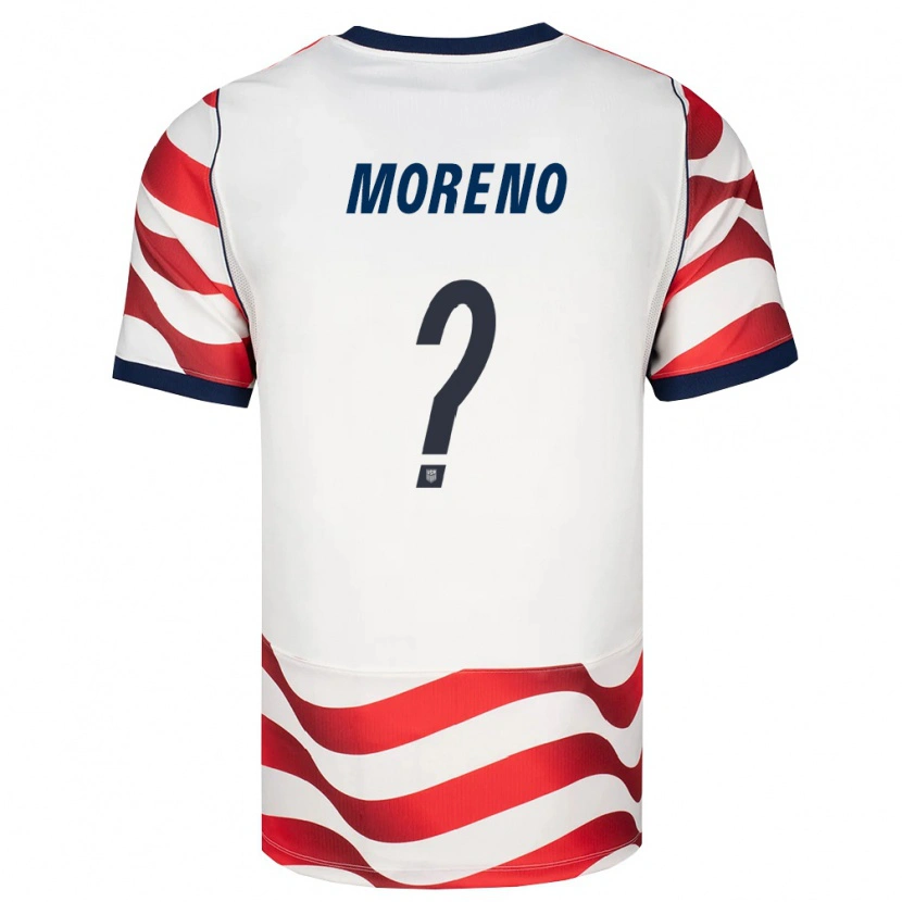 Danxen Barn Usa Edgar Moreno #0 Röd Vit Svart Hemmatröja Matchtröjor 26-28 Tröjor T-Tröja