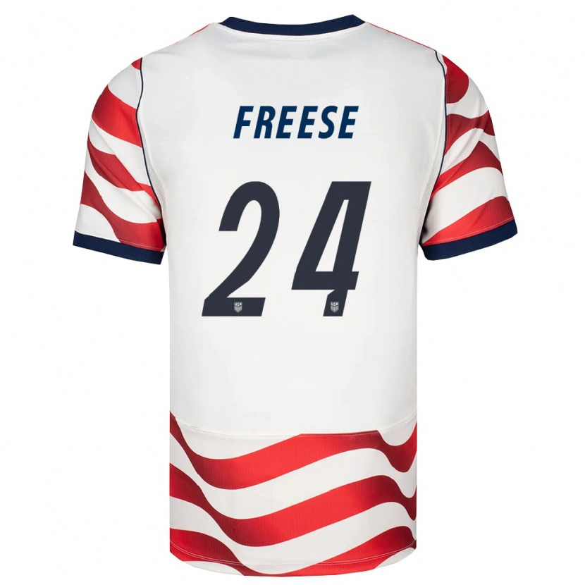 Danxen Barn Usa Matt Freese #24 Röd Vit Svart Hemmatröja Matchtröjor 26-28 Tröjor T-Tröja
