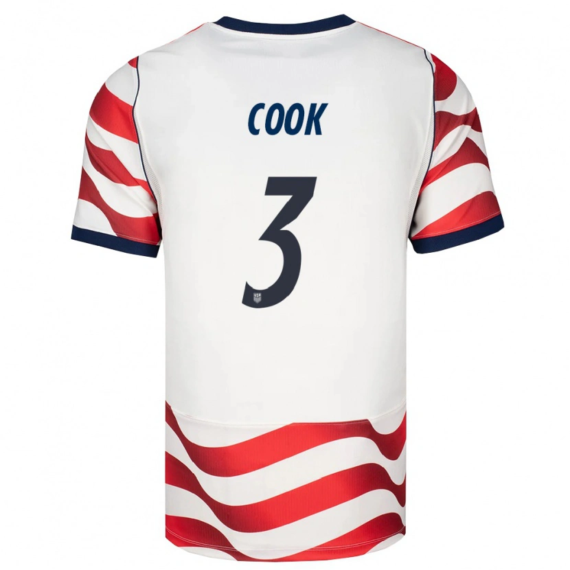 Danxen Barn Usa Alana Cook #3 Röd Vit Svart Hemmatröja Matchtröjor 26-28 Tröjor T-Tröja