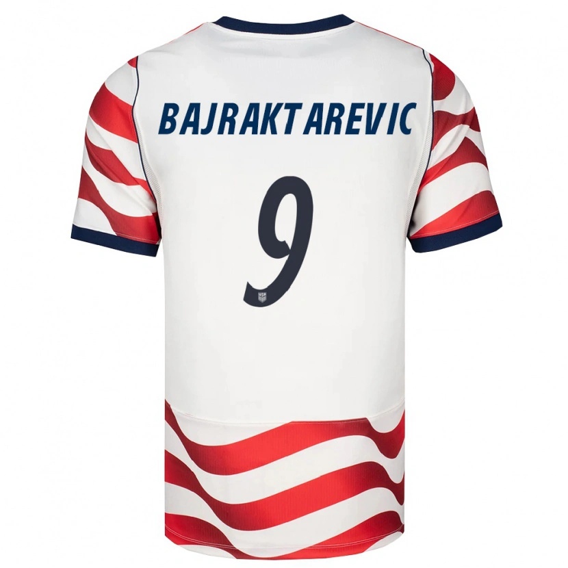 Danxen Barn Usa Esmir Bajraktarevic #9 Röd Vit Svart Hemmatröja Matchtröjor 26-28 Tröjor T-Tröja