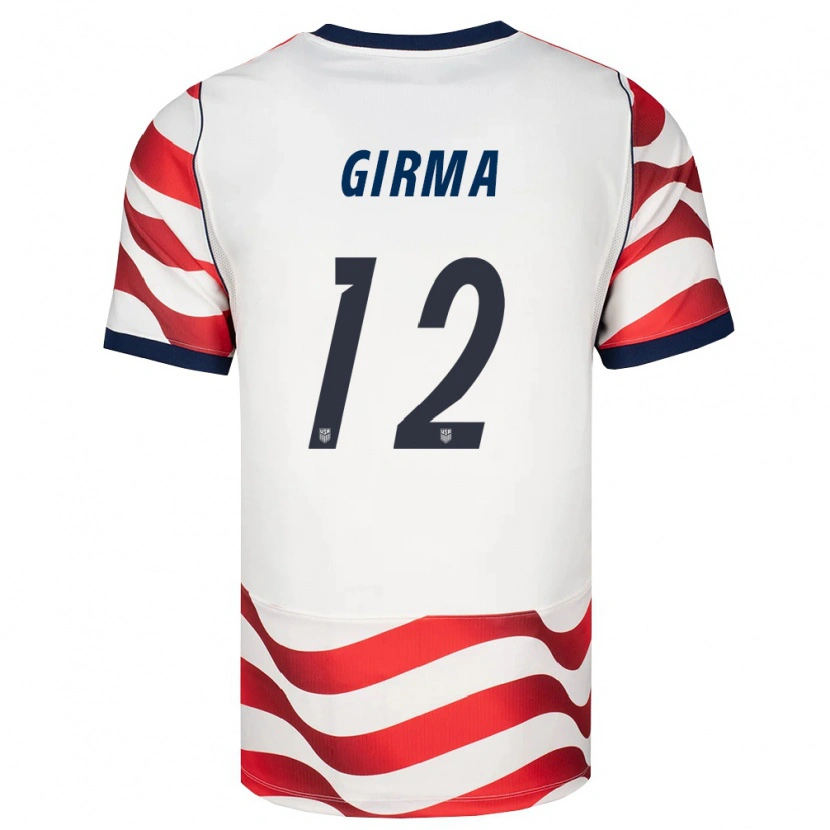 Danxen Barn Usa Naomi Girma #12 Röd Vit Svart Hemmatröja Matchtröjor 26-28 Tröjor T-Tröja