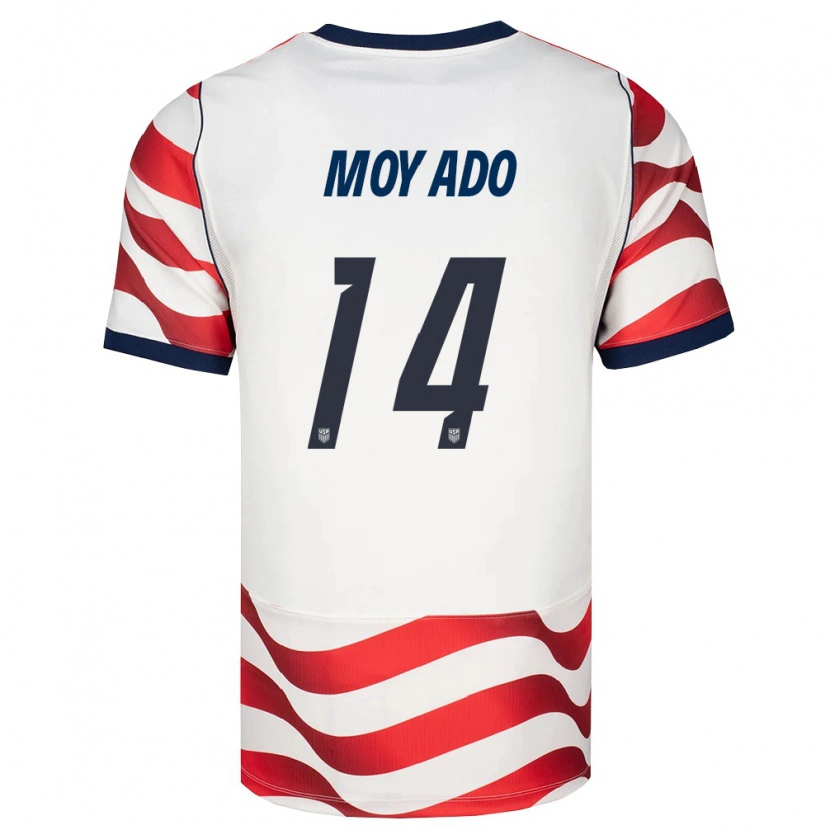 Danxen Barn Usa Bryan Moyado #14 Röd Vit Svart Hemmatröja Matchtröjor 26-28 Tröjor T-Tröja