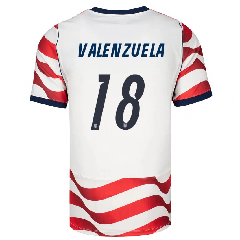 Danxen Barn Usa Gerardo Valenzuela #18 Röd Vit Svart Hemmatröja Matchtröjor 26-28 Tröjor T-Tröja