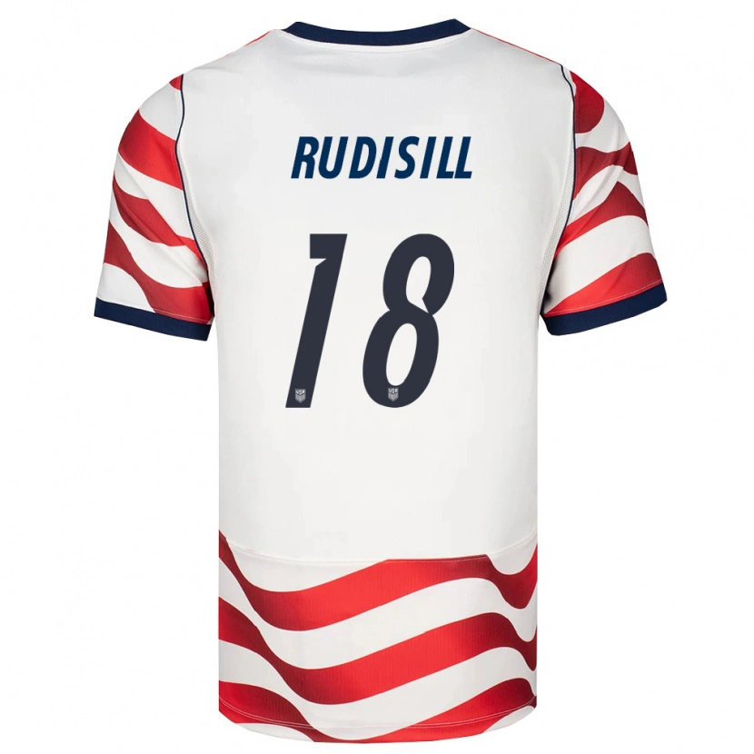 Danxen Barn Usa Paulo Rudisill #18 Röd Vit Svart Hemmatröja Matchtröjor 26-28 Tröjor T-Tröja