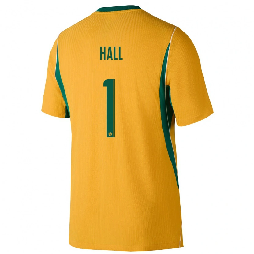 Danxen Barn Australien Steven Hall #1 Gul Grön Hemmatröja Matchtröjor 26-28 Tröjor T-Tröja