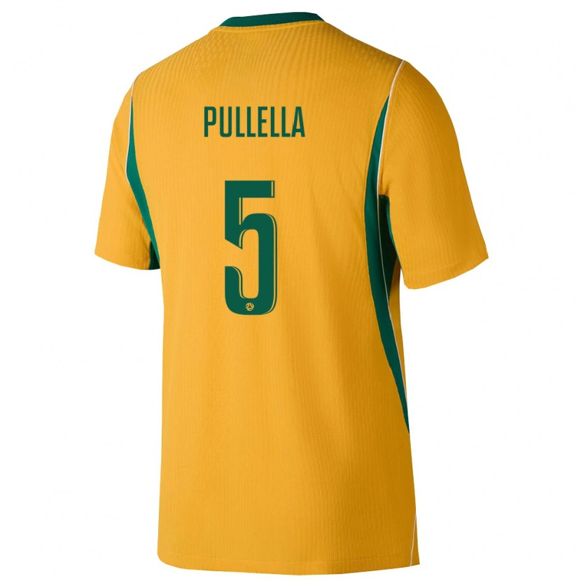 Danxen Barn Australien Christian Pullella #5 Gul Grön Hemmatröja Matchtröjor 26-28 Tröjor T-Tröja