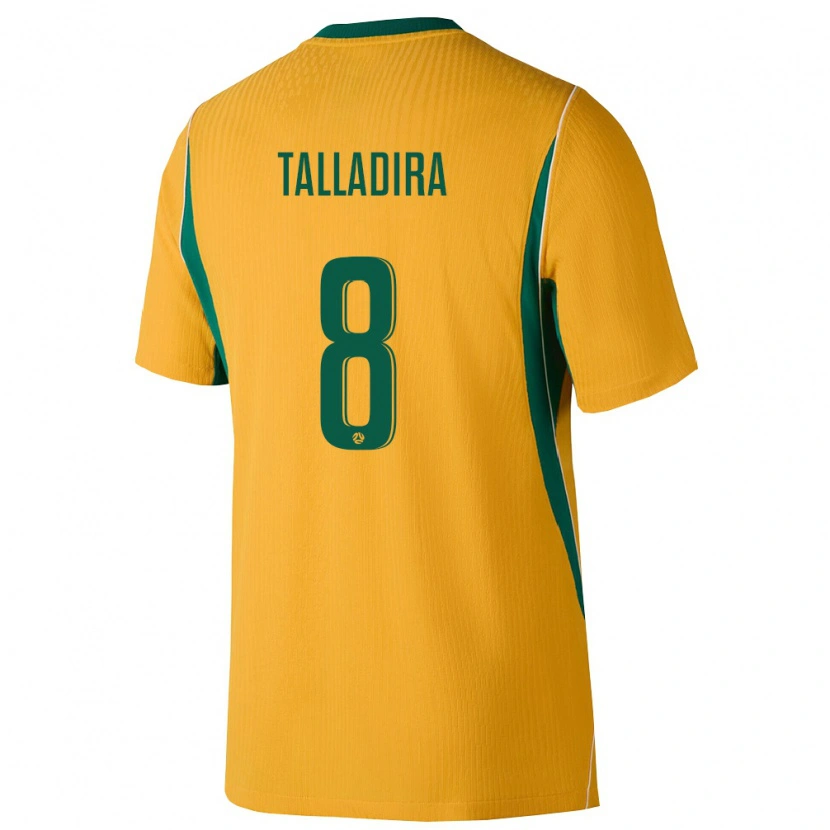 Danxen Barn Australien Fabian Talladira #8 Gul Grön Hemmatröja Matchtröjor 26-28 Tröjor T-Tröja