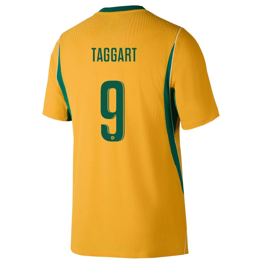 Danxen Barn Australien Adam Taggart #9 Gul Grön Hemmatröja Matchtröjor 26-28 Tröjor T-Tröja