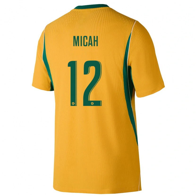 Danxen Barn Australien Teagan Micah #12 Gul Grön Hemmatröja Matchtröjor 26-28 Tröjor T-Tröja